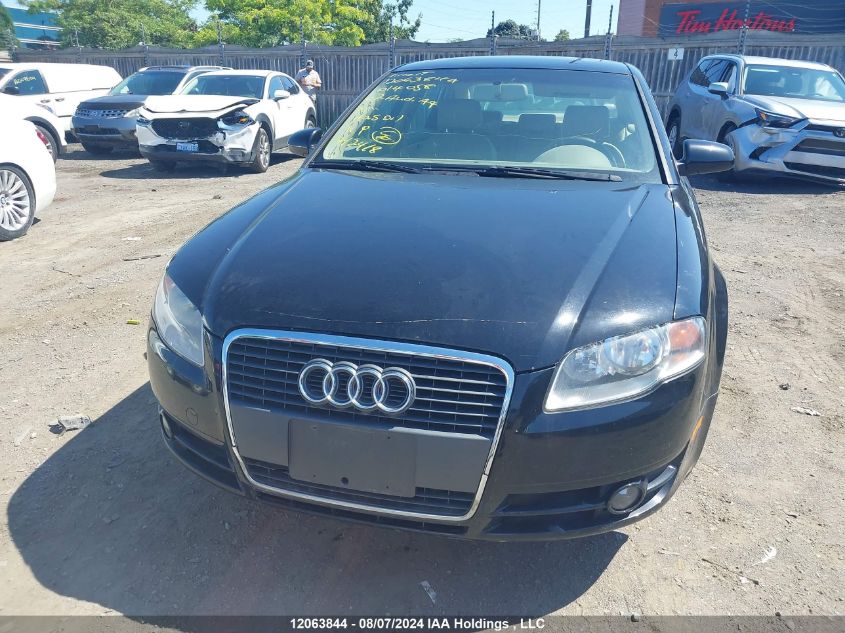 2007 Audi A4 VIN: WAUAF78E47A014058 Lot: 12063844