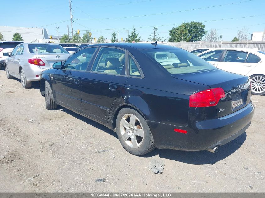 2007 Audi A4 VIN: WAUAF78E47A014058 Lot: 12063844