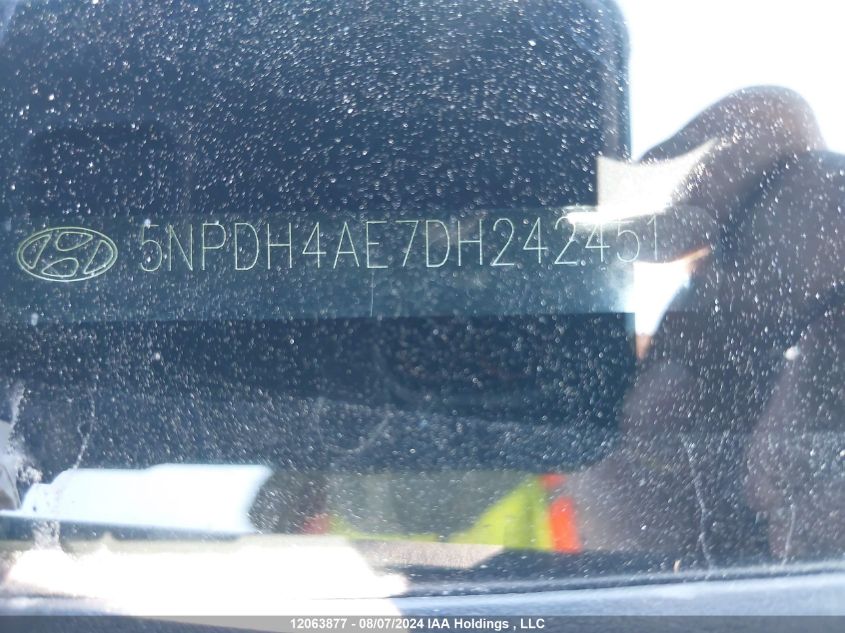 2013 Hyundai Elantra Gl VIN: 5NPDH4AE7DH242451 Lot: 12063877