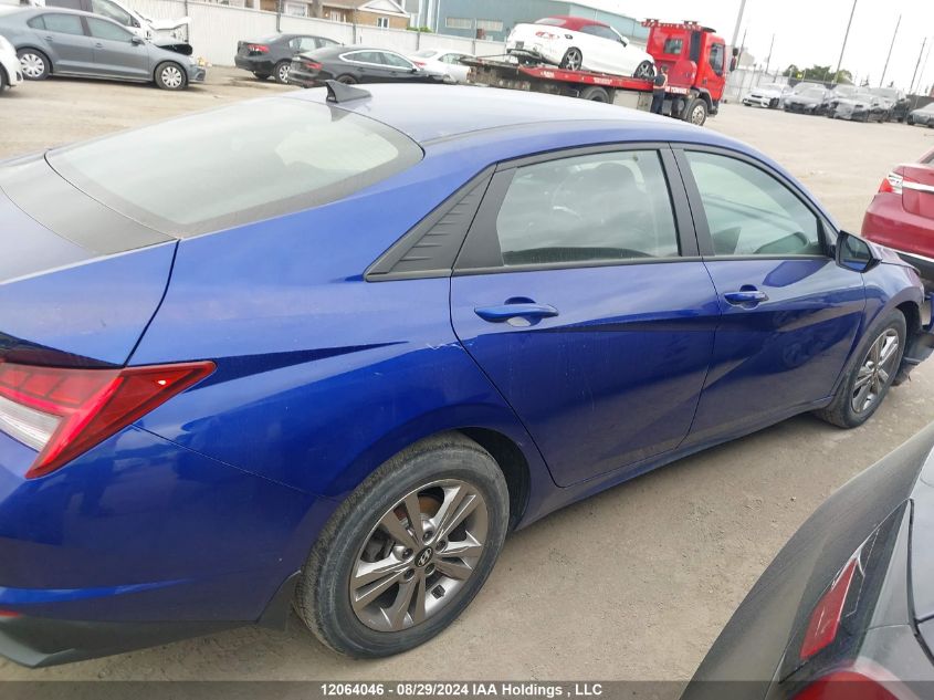 KMHLM4AJ2MU006683 2021 Hyundai Elantra Blue