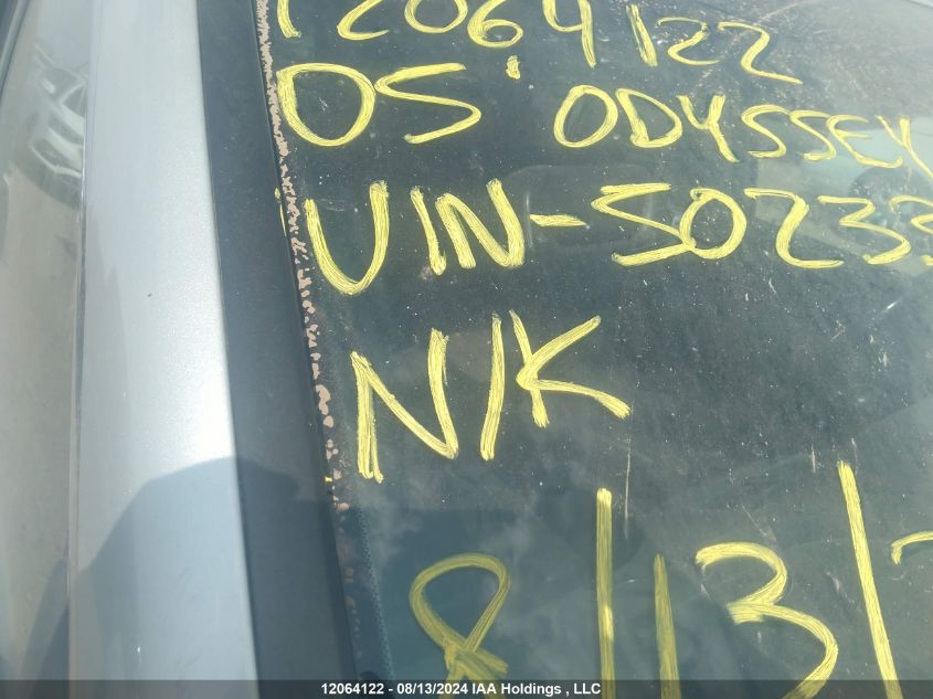 2005 Honda Odyssey VIN: 5FNRL388X5B502338 Lot: 12064122