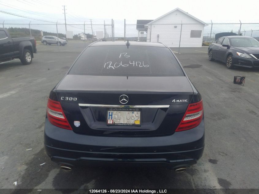 2013 Mercedes-Benz C 300 4Matic VIN: WDDGF8AB3DA786278 Lot: 12064126