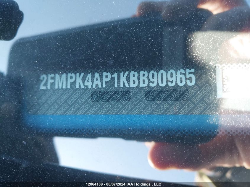 2019 Ford Edge St VIN: 2FMPK4AP1KBB90965 Lot: 12064139