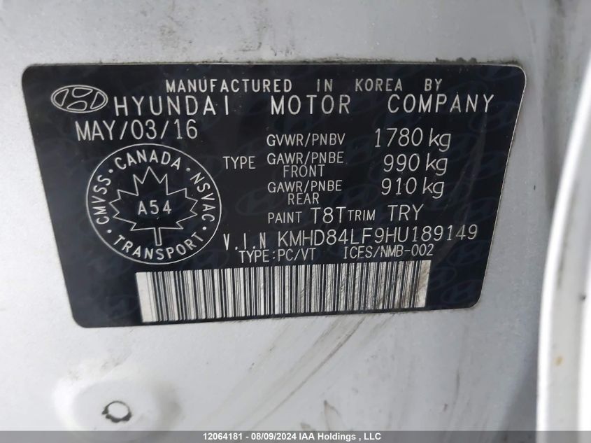 2017 Hyundai Elantra Le VIN: 5NPD74LF8HH046730 Lot: 12064181