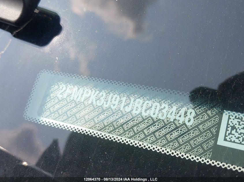 2018 Ford Edge Sel VIN: 2FMPK3J91JBC03448 Lot: 12064370