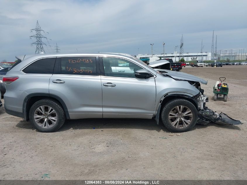 2016 Toyota Highlander VIN: 5TDBKRFH2GS305477 Lot: 12064383