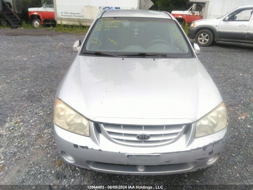 2006 Kia Spectra Lx/Ex VIN: KNAFE121365352151 Lot: 12064403