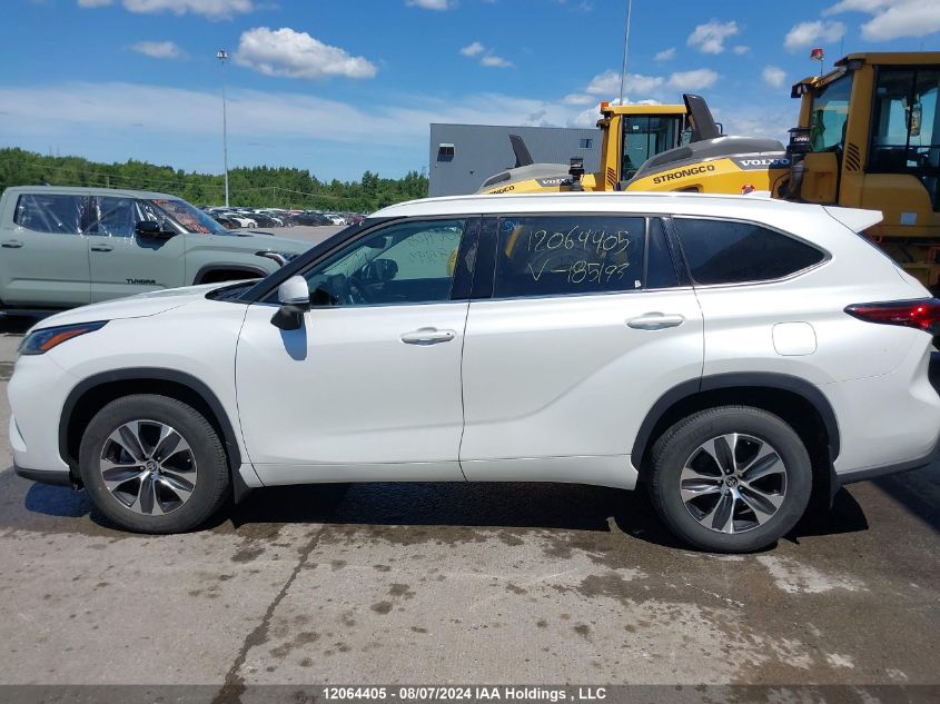 2022 Toyota Highlander Xle VIN: 5TDGZRBH5NS185193 Lot: 12064405