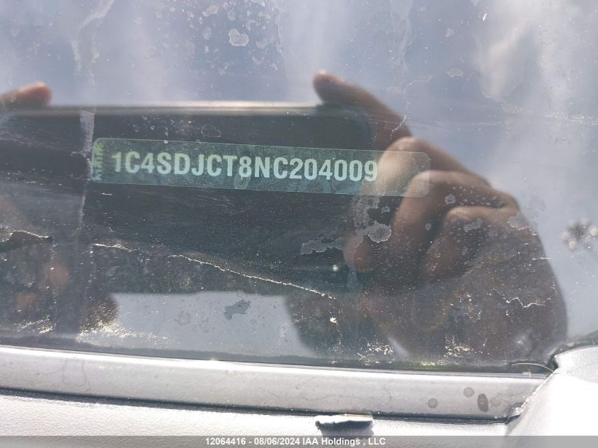 2022 Dodge Durango R/T VIN: 1C4SDJCT8NC204009 Lot: 12064416