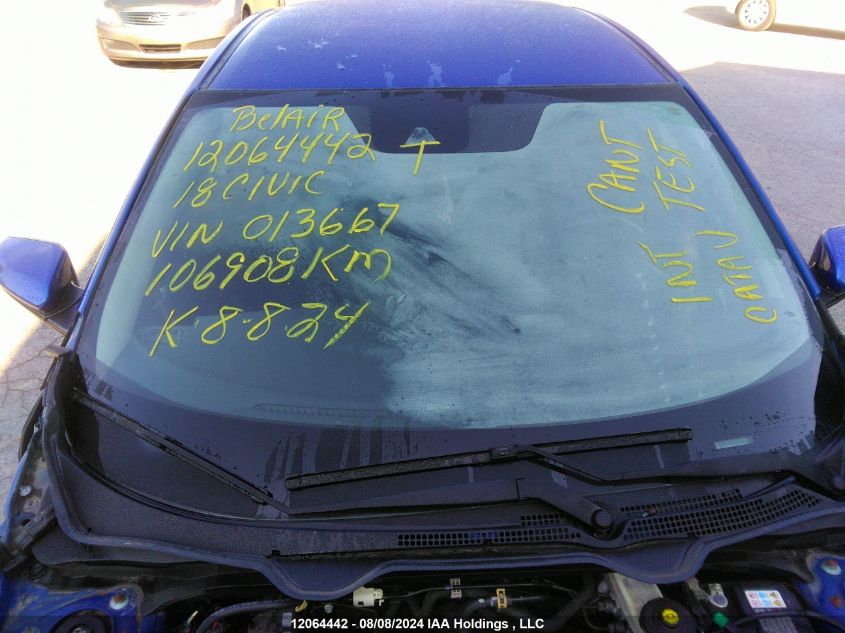 2018 Honda Civic VIN: 2HGFC2F6XJH013667 Lot: 12064442