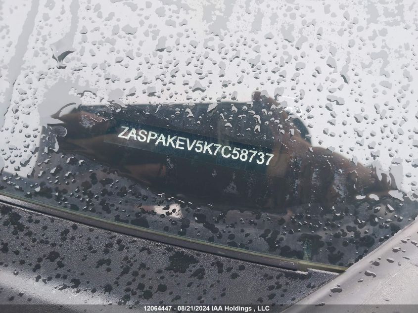 2019 Alfa Romeo Stelvio Quadrifoglio VIN: ZASPAKEV5K7C58737 Lot: 12064447