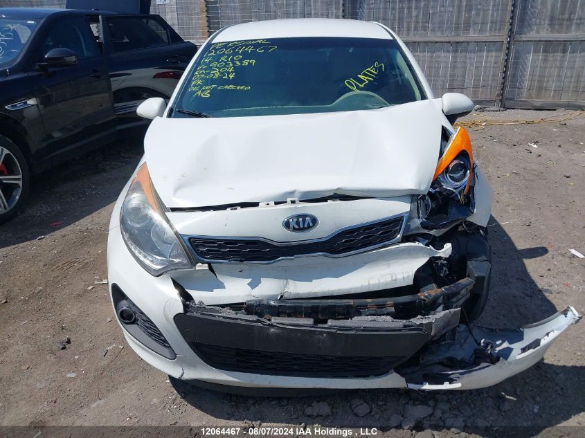 2014 Kia Rio VIN: KNADN5A36E6903389 Lot: 12064467