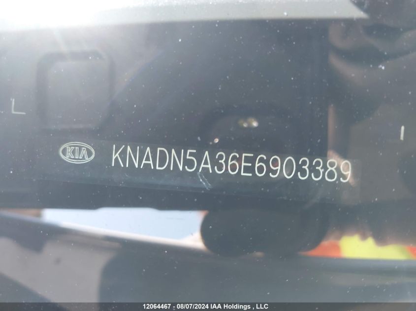 2014 Kia Rio VIN: KNADN5A36E6903389 Lot: 12064467