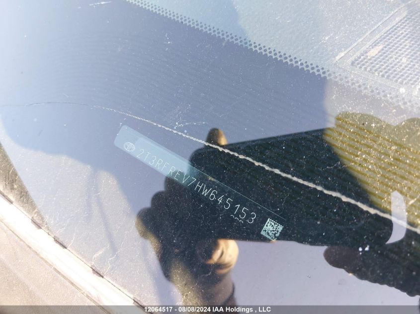 2017 Toyota Rav4 Xle VIN: 2T3RFREV7HW645153 Lot: 12064517