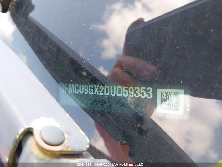 2013 Ford Escape Se VIN: 1FMCU9GX2DUD59353 Lot: 12064639