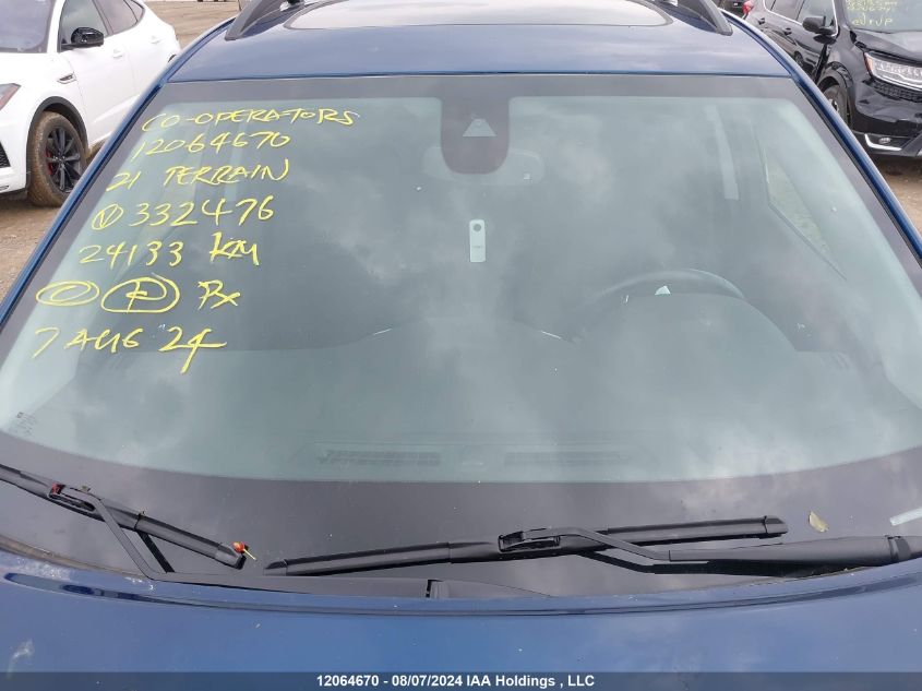 2021 GMC Terrain VIN: 3GKALTEVXML332476 Lot: 12064670