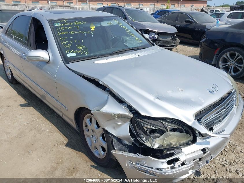 2000 Mercedes-Benz S-Class VIN: WDBNG75J7YA118059 Lot: 12064688