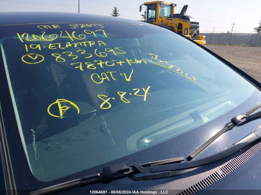 2019 Hyundai Elantra Sel/Value/Limited VIN: KMHD84LF4KU833695 Lot: 12064697