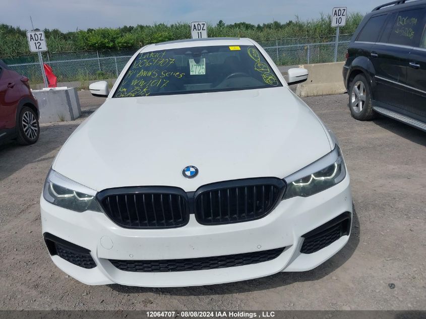 2019 BMW 5 Series VIN: WBAJA7C54KWW10174 Lot: 12064707