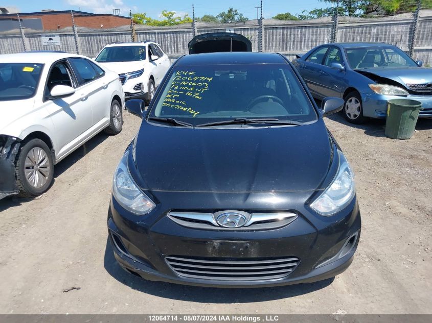 2013 Hyundai Accent VIN: KMHCT5AE7DU140603 Lot: 12064714