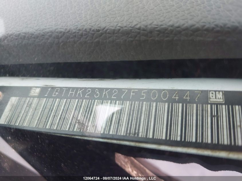 2007 GMC Sierra K2500 Heavy Duty VIN: 1GTHK23K27F500447 Lot: 12064724