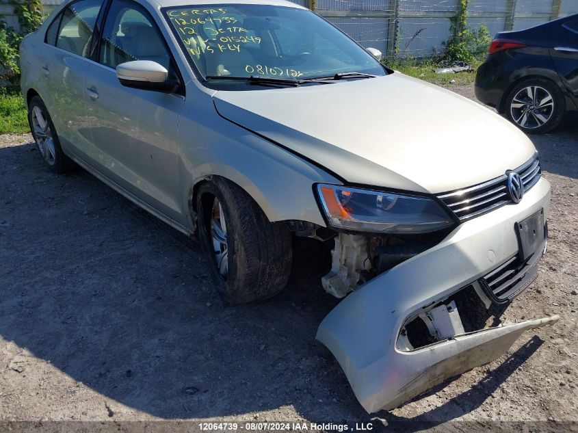 2012 Volkswagen Jetta Tdi VIN: 3VW3L7AJ8CM015249 Lot: 12064739