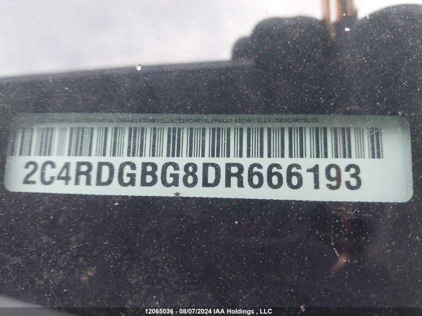 2013 Dodge Grand Caravan Se/Sxt VIN: 2C4RDGBG8DR666193 Lot: 12065036