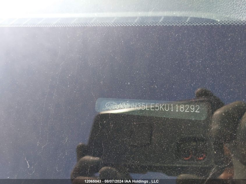 2019 Hyundai Elantra Gt VIN: KMHH35LE5KU118292 Lot: 12065043