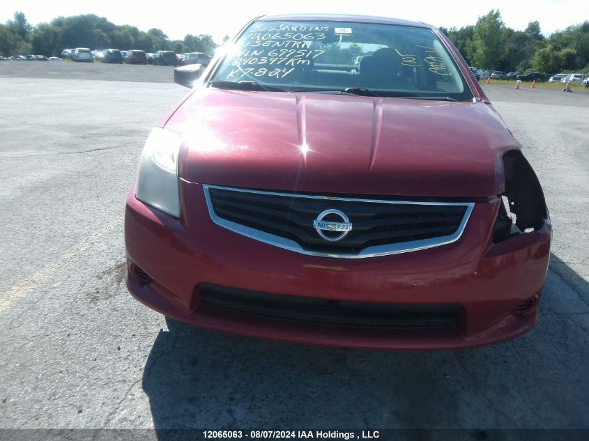 2011 Nissan Sentra 2.0/2.0S/Sr/2.0Sl VIN: 3N1AB6AP3BL699517 Lot: 12065063