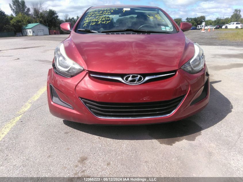 2014 Hyundai Elantra Se/Sport/Limited VIN: 5NPDH4AE4EH458551 Lot: 12065223