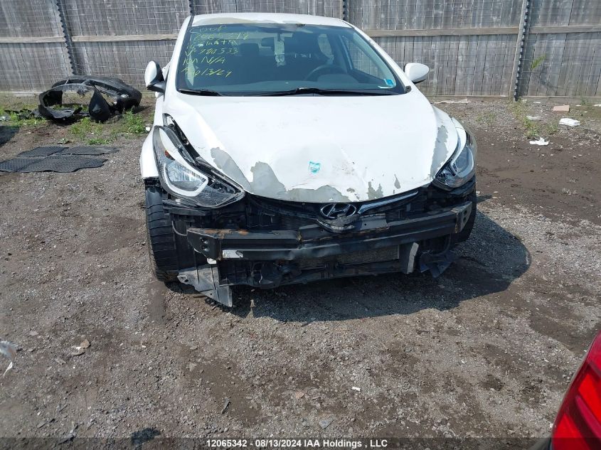 2016 Hyundai Elantra Se/Sport/Limited VIN: 5NPDH4AEXGH798533 Lot: 12065342