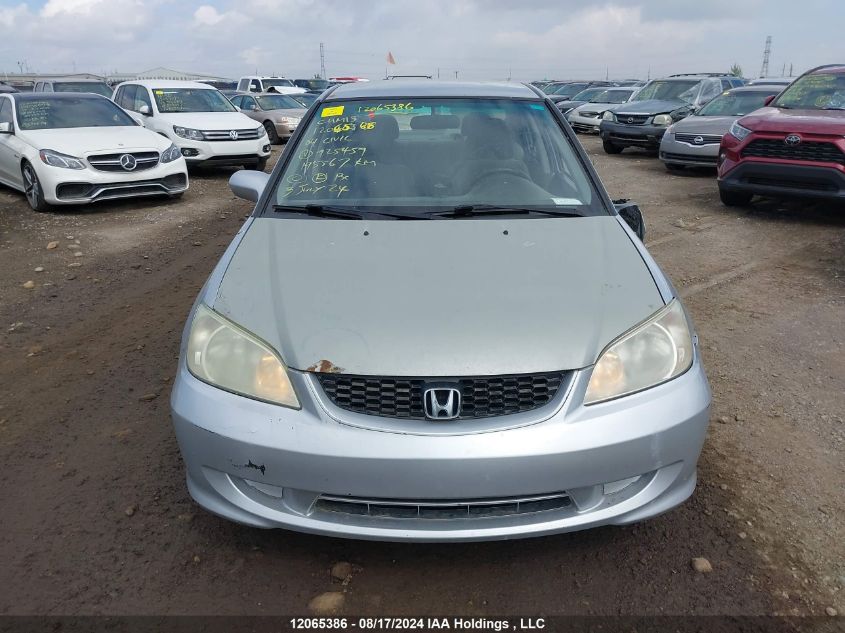 2004 Honda Civic Sdn VIN: 2HGES16694H925459 Lot: 12065386