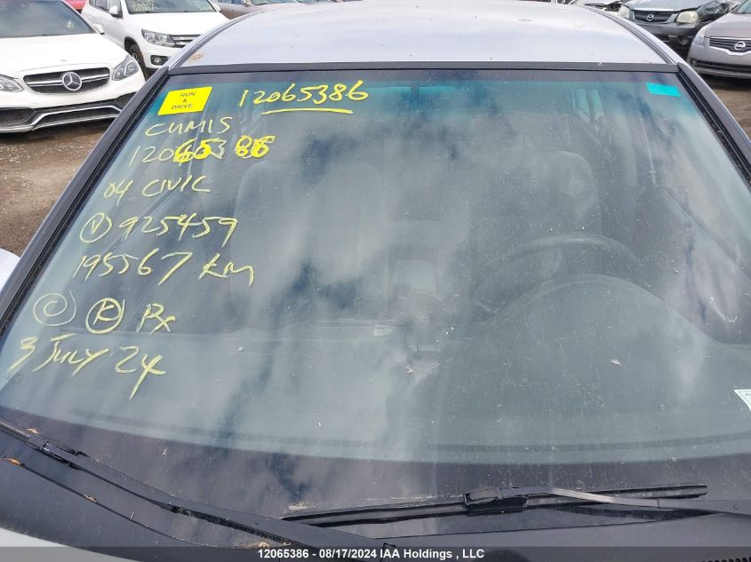 2004 Honda Civic Sdn VIN: 2HGES16694H925459 Lot: 12065386