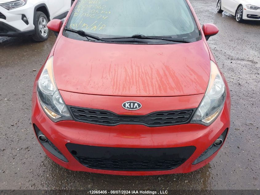 2012 Kia Rio Lx VIN: KNADM5A3XC6010562 Lot: 12065405