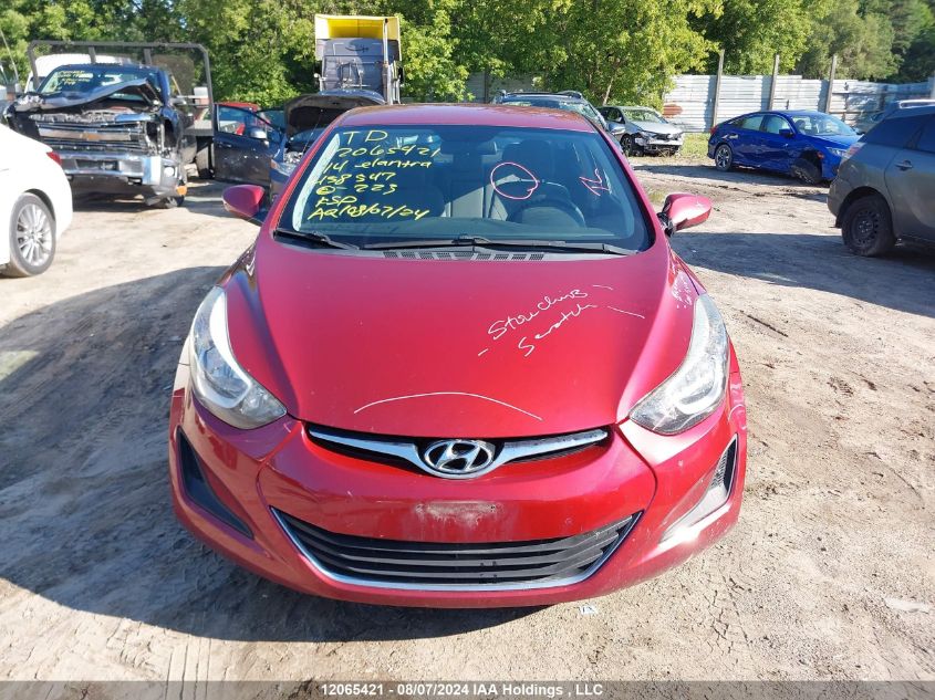 2014 Hyundai Elantra Se/Sport/Limited VIN: 5NPDH4AE2EH458547 Lot: 12065421