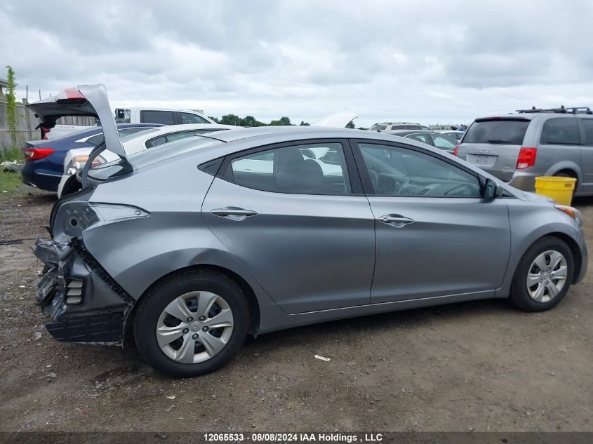 2016 Hyundai Elantra VIN: 5NPDH4AE7GH796240 Lot: 12065533