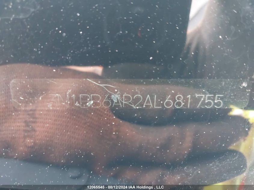 2010 Nissan Sentra Se-R VIN: 3N1BB6AP2AL681755 Lot: 12065545