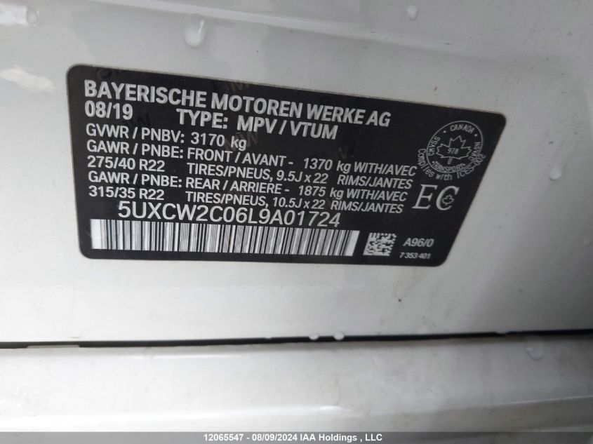 5UXCW2C06L9A01724 2020 BMW X7 xDrive40I