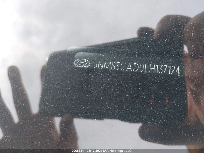2020 Hyundai Santa Fe Preferred Awd VIN: 5NMS3CAD0LH137124 Lot: 12065631