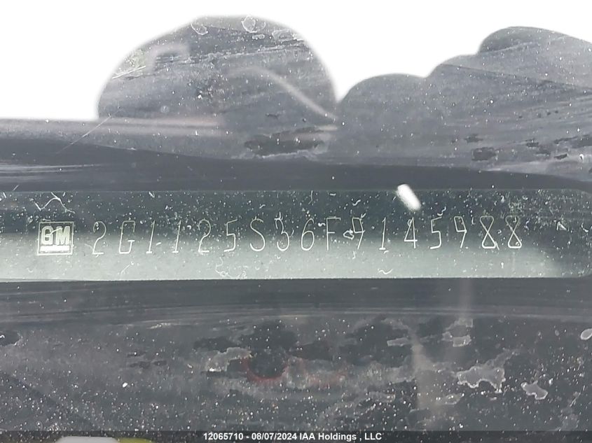 2015 Chevrolet Impala Lt VIN: 2G1125S36F9145988 Lot: 12065710