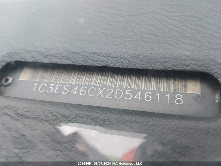 2002 Chrysler Neon Le VIN: 1C3ES46CX2D546118 Lot: 12065869