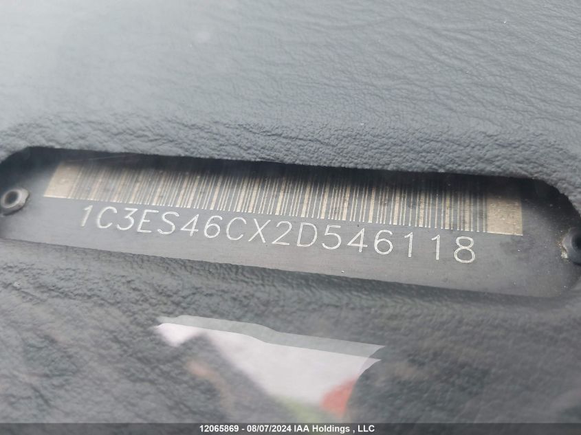 2002 Chrysler Neon Le VIN: 1C3ES46CX2D546118 Lot: 12065869