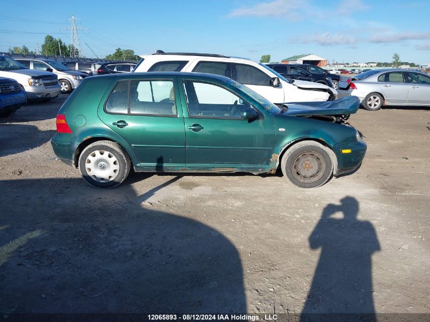 2001 Volkswagen Golf VIN: 9BWGP21J314066863 Lot: 12065893