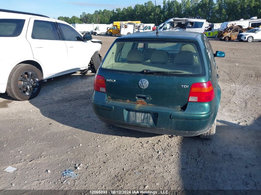 2001 Volkswagen Golf VIN: 9BWGP21J314066863 Lot: 12065893