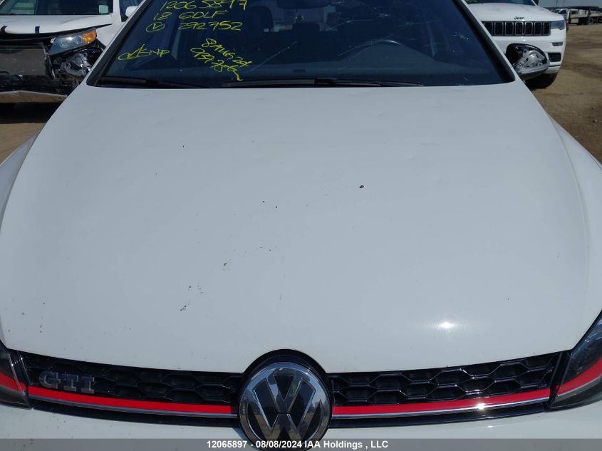 2018 Volkswagen Golf Gti VIN: 3VW447AU8JM292752 Lot: 12065897