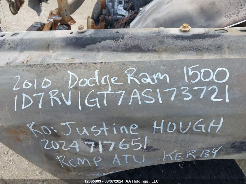 2010 Dodge Ram 1500 Slt/Sport/Trx VIN: 1D7RV1GT7AS173721 Lot: 12065909