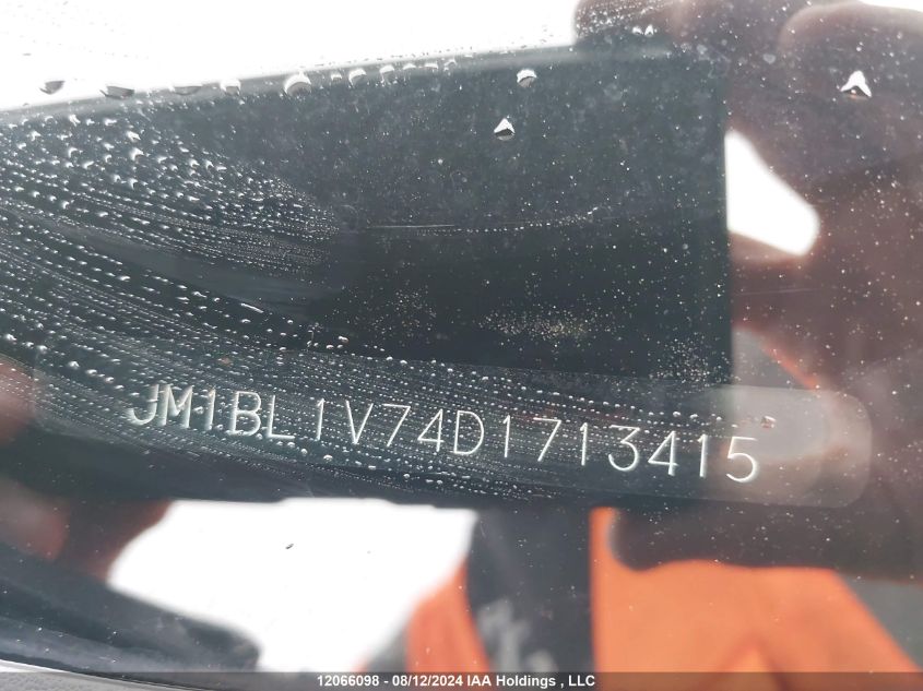 2013 Mazda Mazda3 VIN: JM1BL1V74D1713415 Lot: 12066098