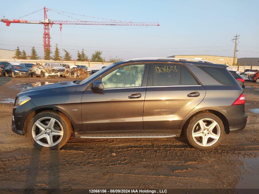 2012 Mercedes-Benz Ml350 Bluetec VIN: 4JGDA2EB4CA039124 Lot: 12066156