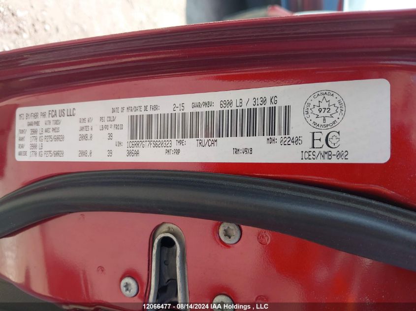 2015 Ram 1500 Slt VIN: 1C6RR7GT7FS620323 Lot: 12066477