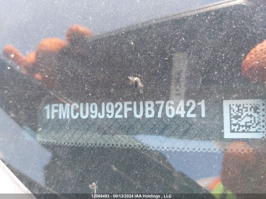 2015 Ford Escape Titanium VIN: 1FMCU9J92FUB76421 Lot: 12066493